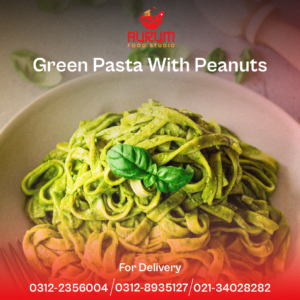 Green Pasta With Peanuts